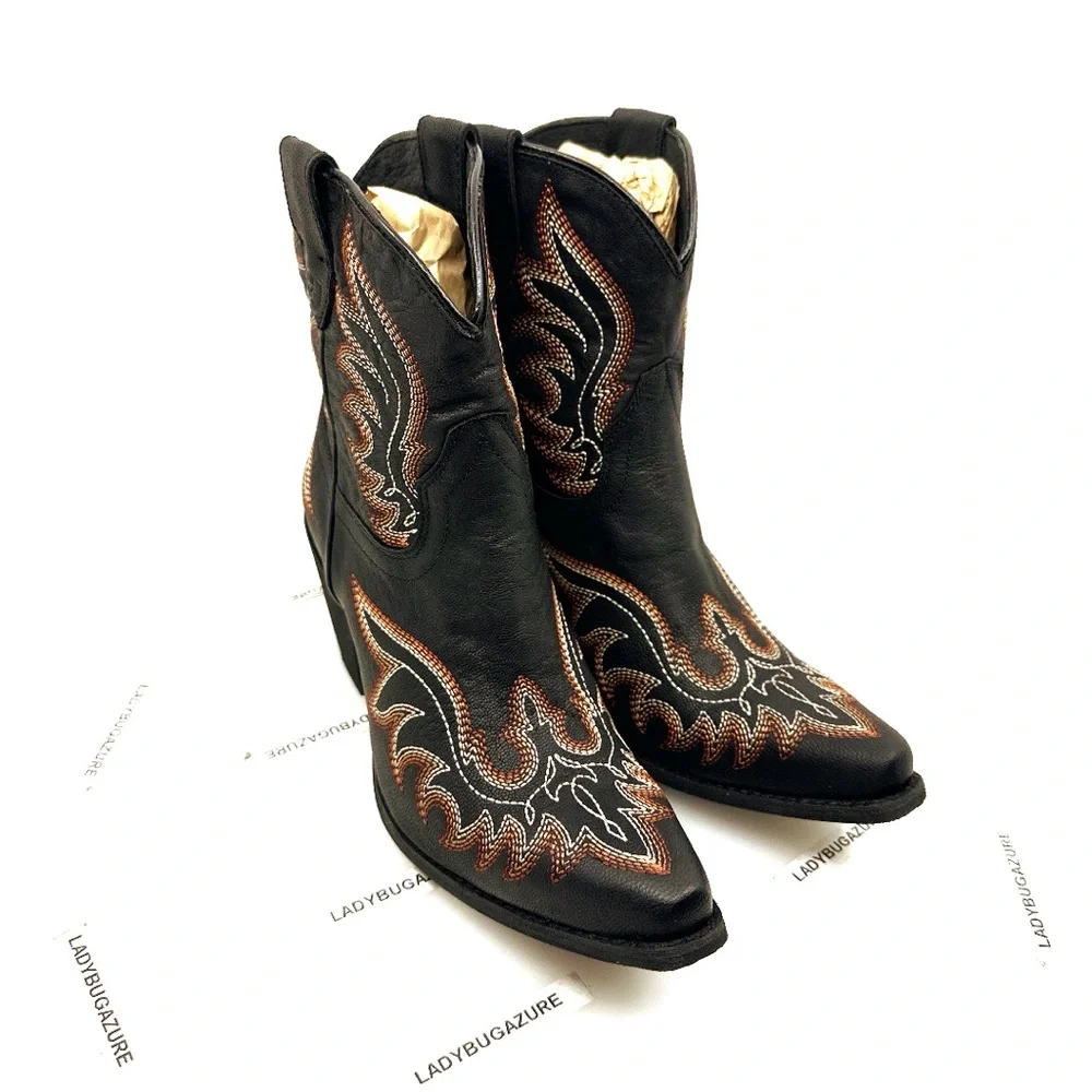 🔥 NWOB ARIAT Chandler LXE Spade Women’s SnipToe Black Boots Size 7 - Picture 3 of 15